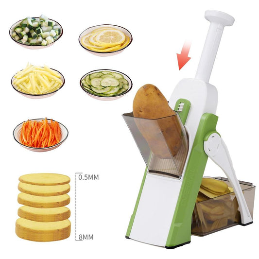 5-in-1 Vegetable Cutter – Slice, Dice & Chop in Seconds!