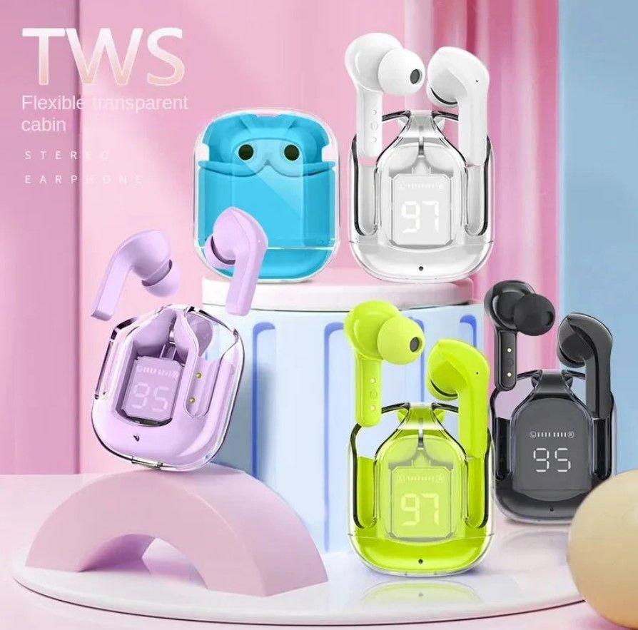 Air 31 Transparent Crystal Bluetooth Earbuds with Premium Sound Quality