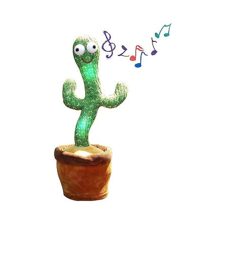 Dancing & Talking Rechargeable Cactus Plush Toy - Interactive and Cute