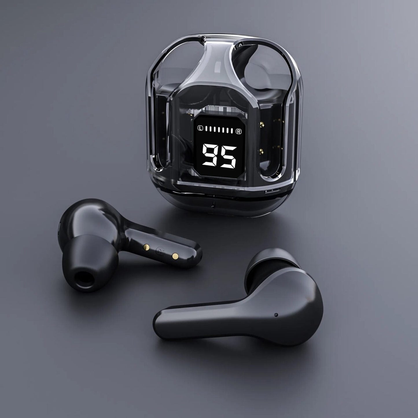 Air 31 Transparent Crystal Bluetooth Earbuds with Premium Sound Quality