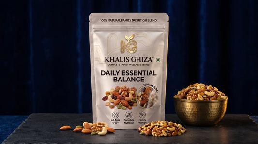 Khalis Ghiza Daily Essential Balance – Mixed Nuts & Raisins Family Blend (Almonds, Cashews, Walnuts, Pumpkin Seeds)