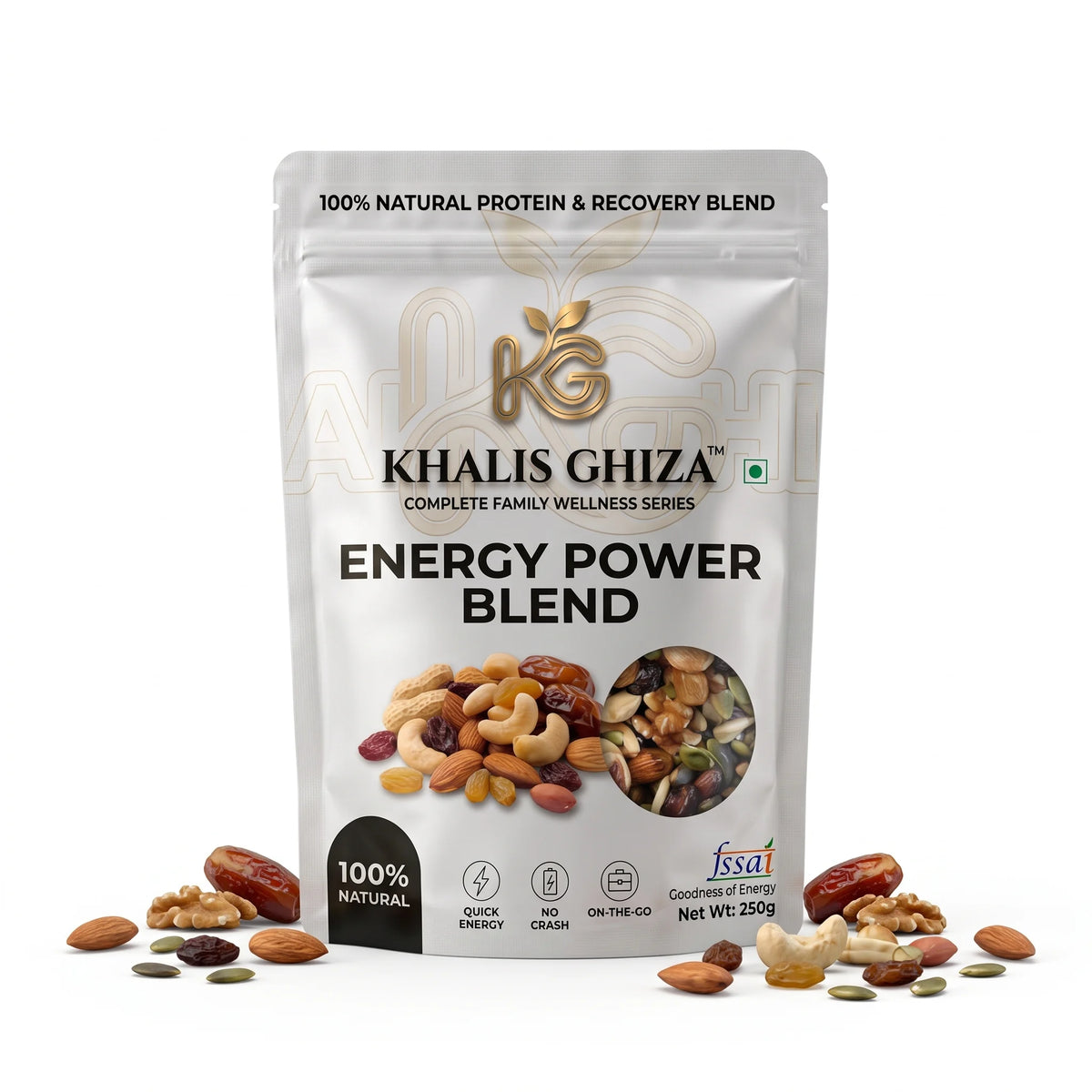 Khalis Ghiza Energy Power Blend gym protein nut mix pouch 250g