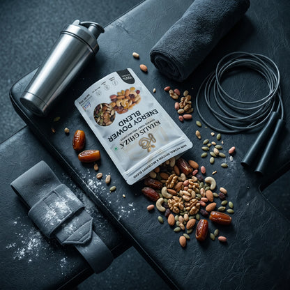 Almonds, peanuts, walnuts, pumpkin seeds, cashews and dates protein mix