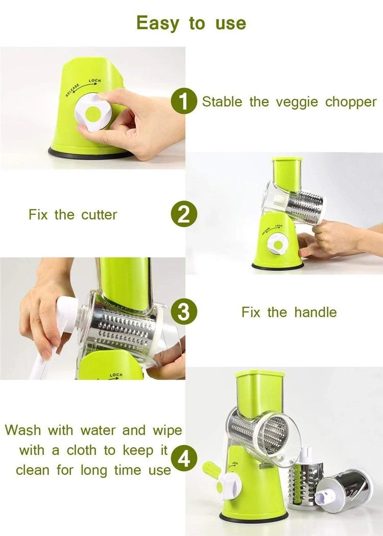 3-in-1 Multifunctional Vegetable Cutter and Slicer for Kitchen